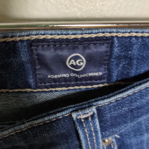 AG Adriano Goldschmied The Stevie Ankle Slim Straight Jean Dark Wash Women's 29 - Picture 3 of 5